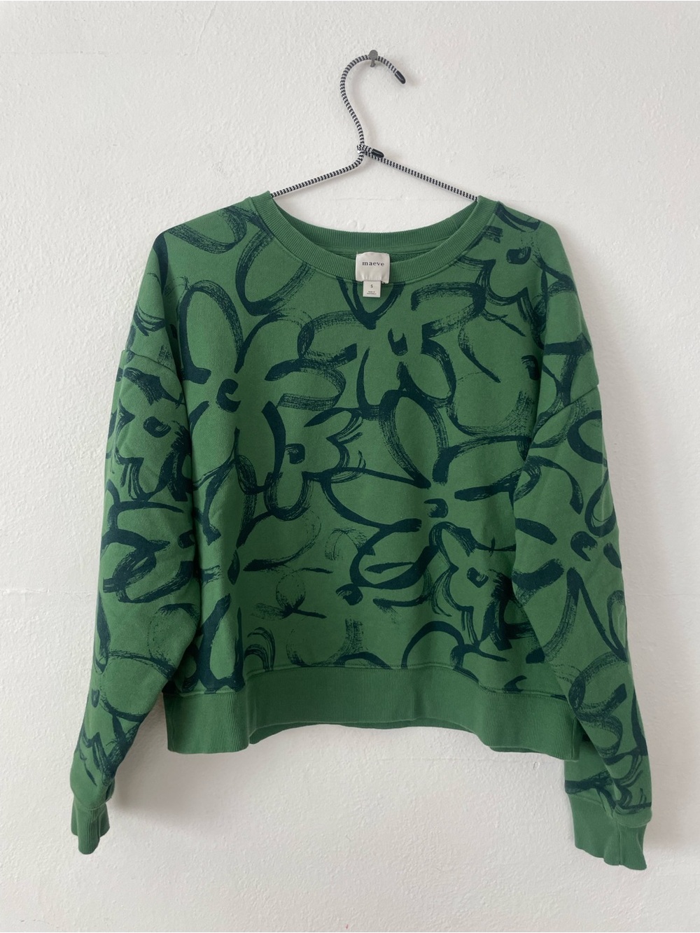 Maeve Floral Print Crewneck Sweater